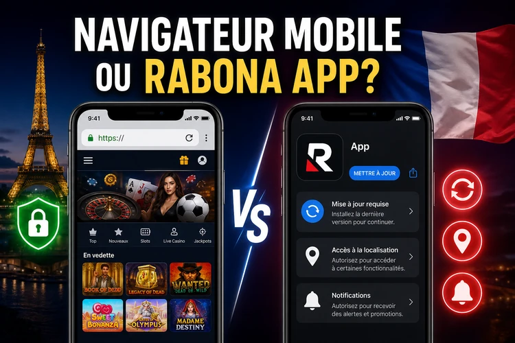 Navigateur mobile ou Rabona App?