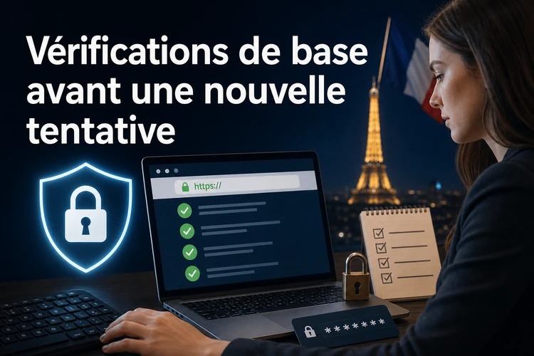 Vérifications de base avant une nouvelle tentative